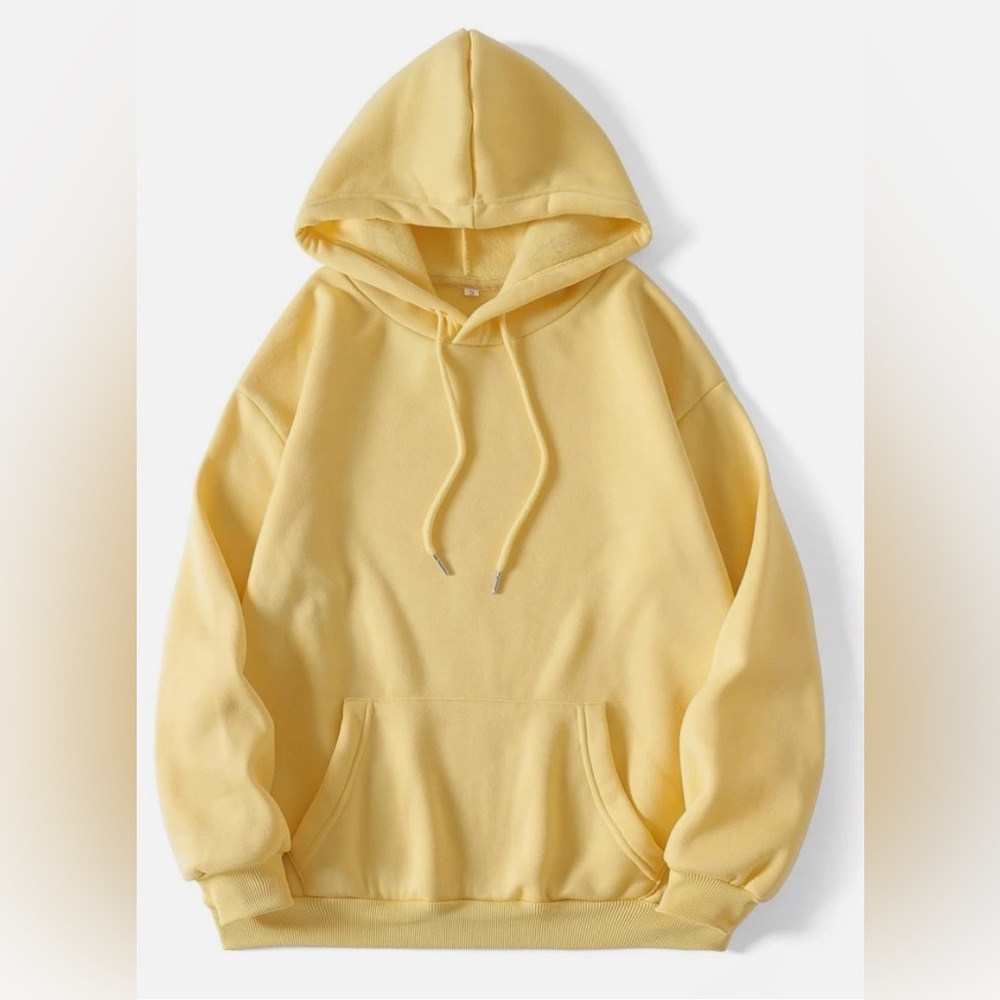 Shein Kangaroo Pocket Thermal Lined Drawstring Hoodie